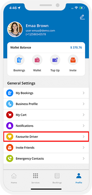 choose favorite service provider