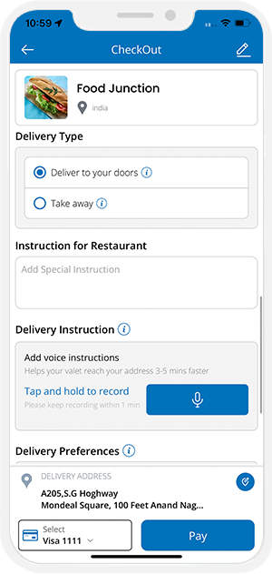 user confirm order to check out