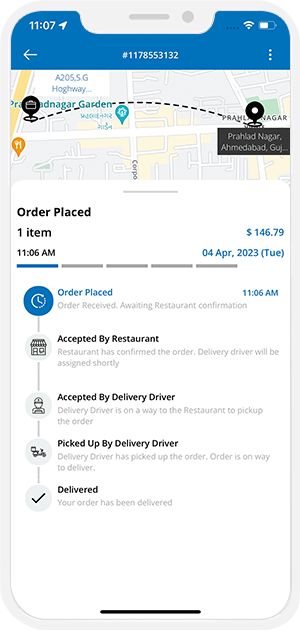 user track the order