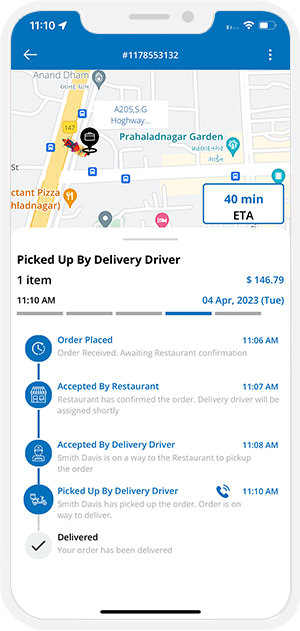 delivery driver pickup order