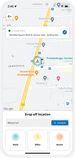 taxi ride request
