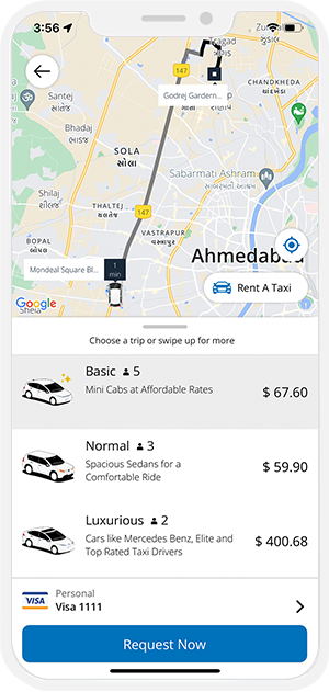 car rental request