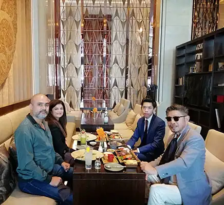 V3Cube team on a client visit in Samut Prakan, Thailand