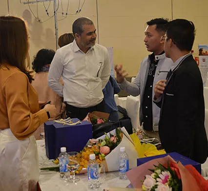 V3Cube team attending client meetings in Vietnam