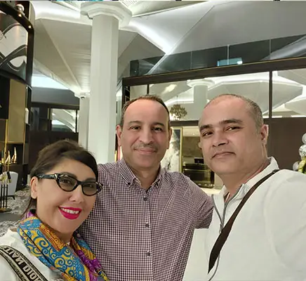 V3Cube team attending business meetings in Garhoud, UAE