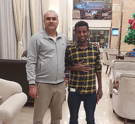 V3Cube team on a client engagement trip in Bole, Ethiopia