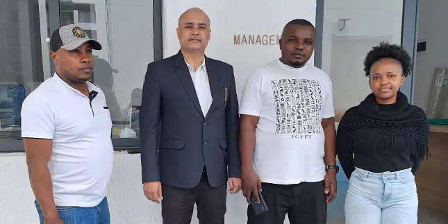 V3Cube team meeting clients in Karen, Kenya