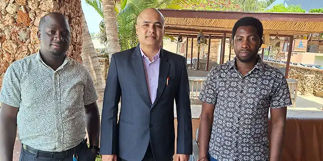 V3Cube team during a business visit in Dar es Salaam, Tanzania