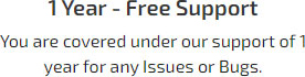 1 Year - Free Support