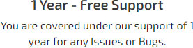 free 1 year Support