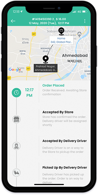 user track the order