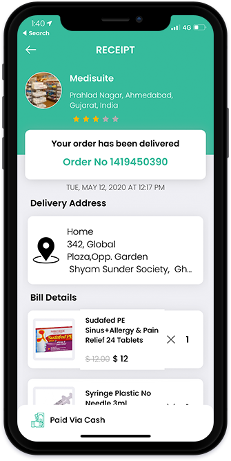 driver see details of address, earning , order