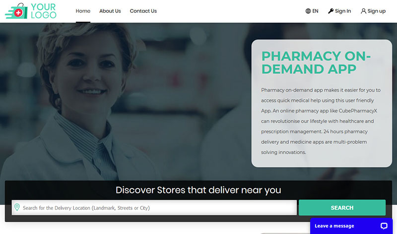 med delivery app web panel