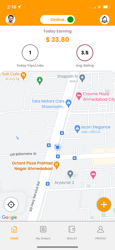 delivery driver app