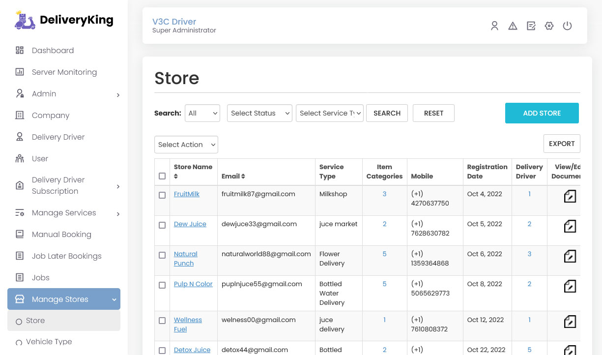 store list