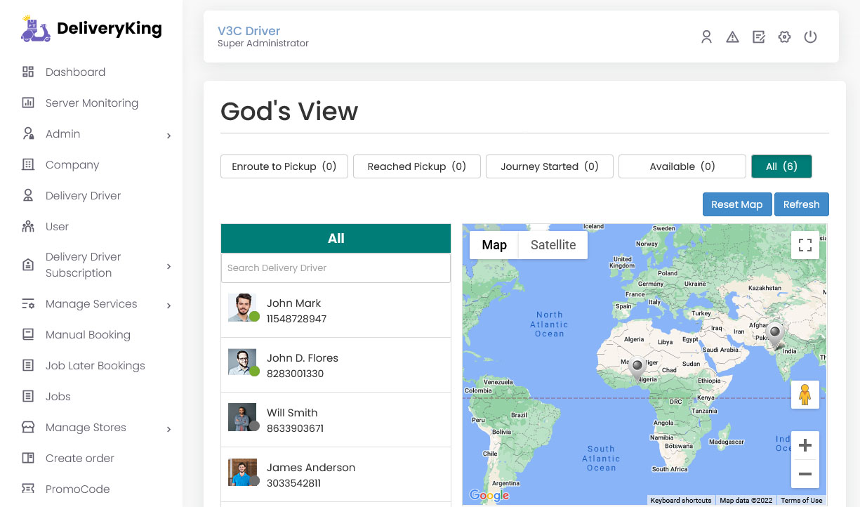 god's view
