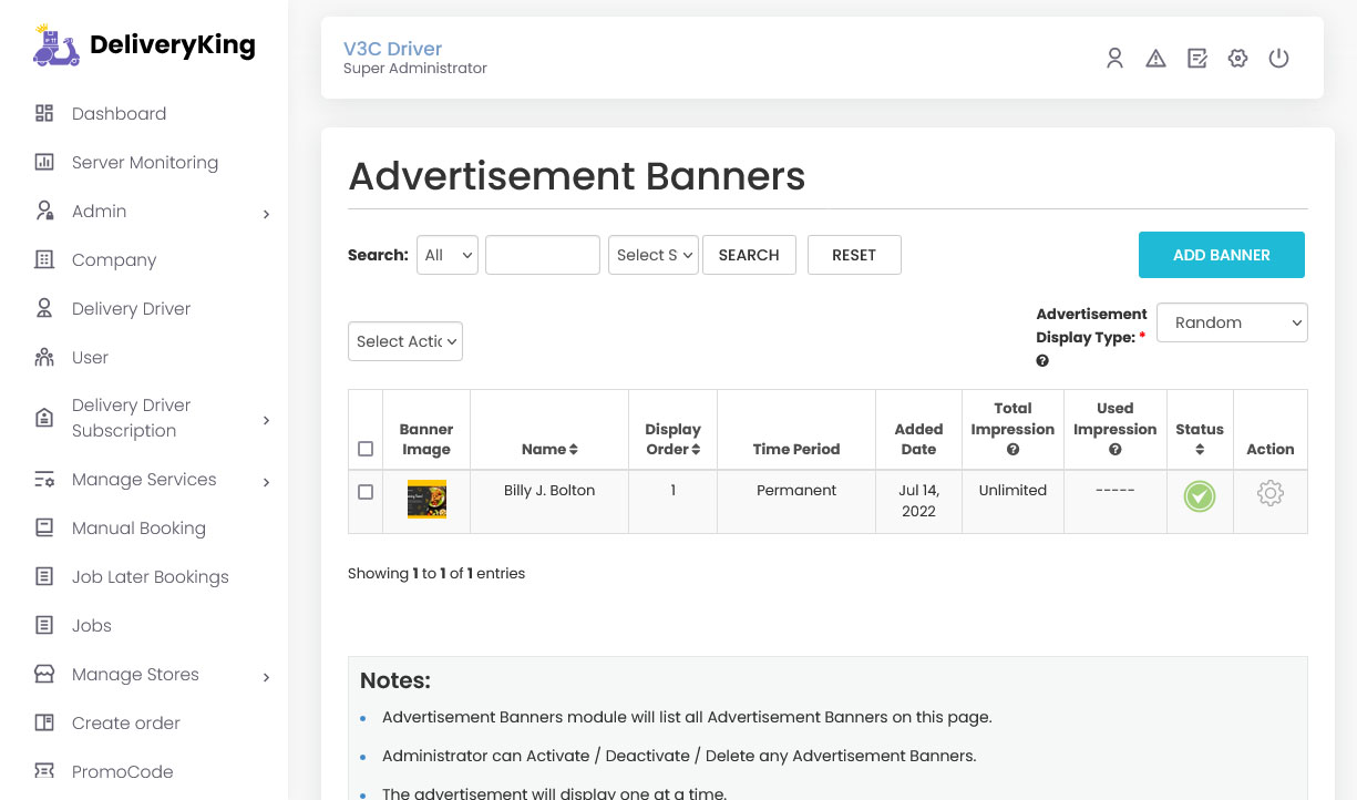 advertisement banners