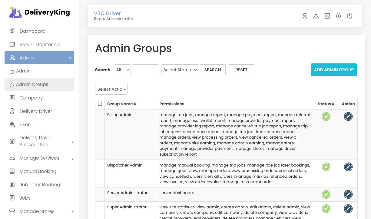 admin groups