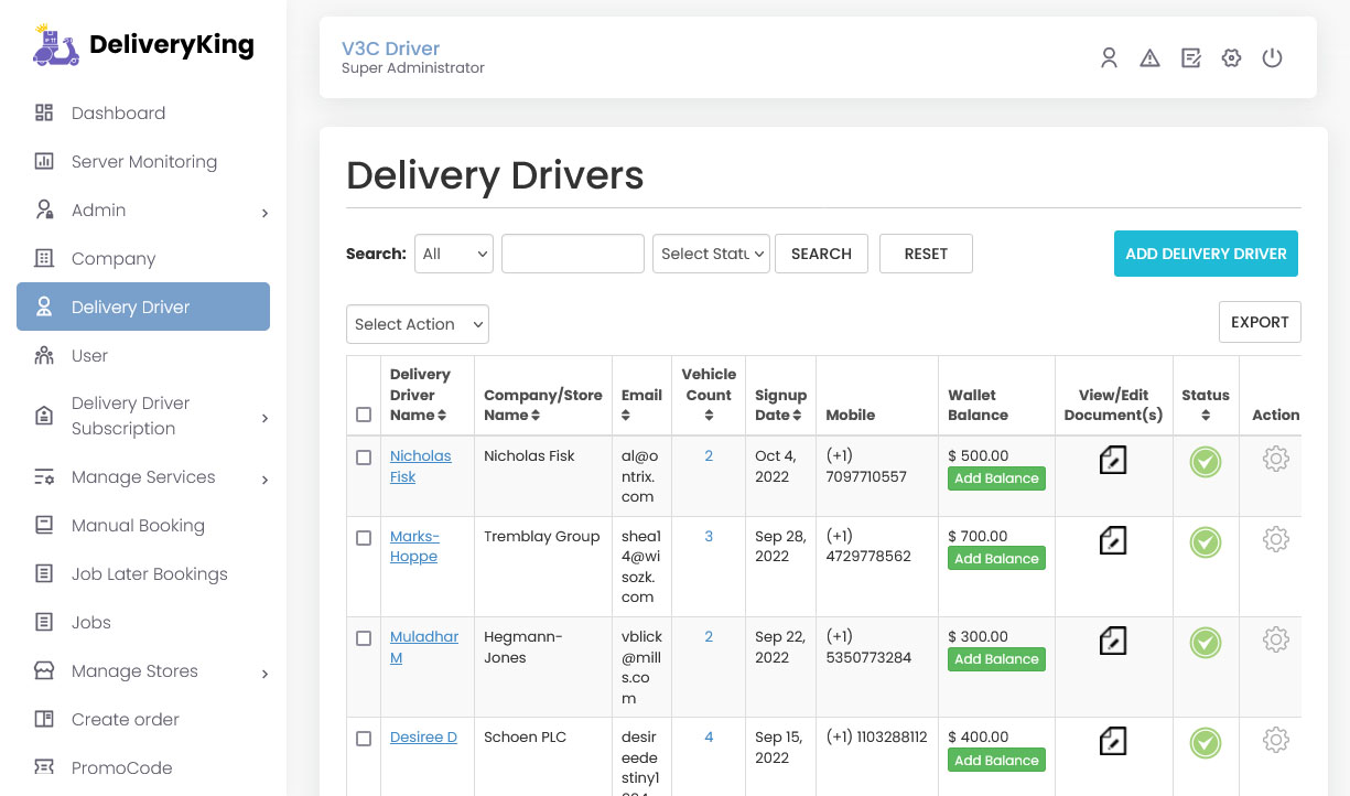 delivery drivers