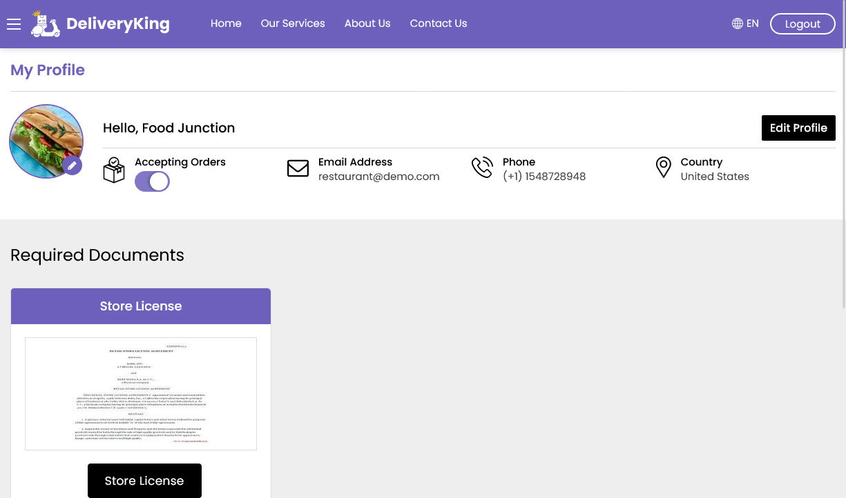 store profile