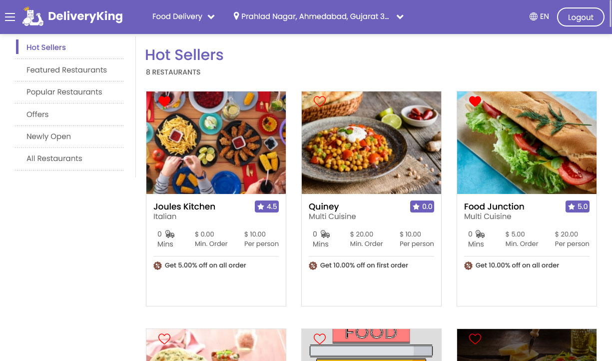 restaurants offers