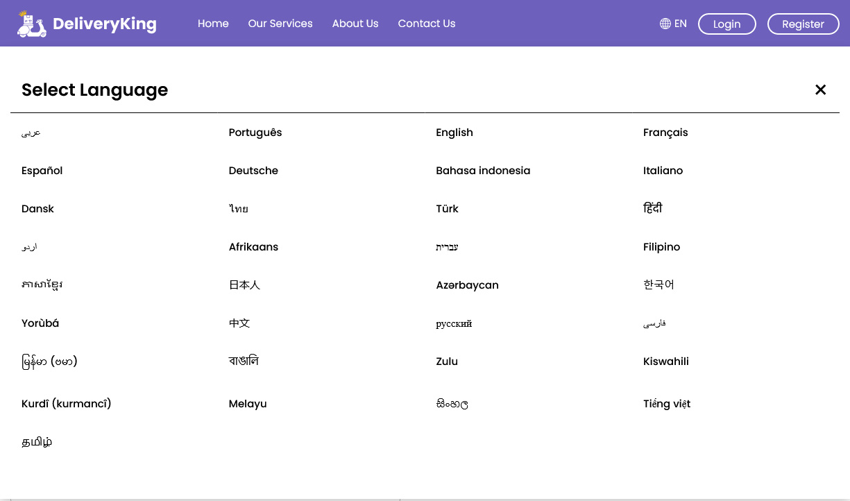select languages