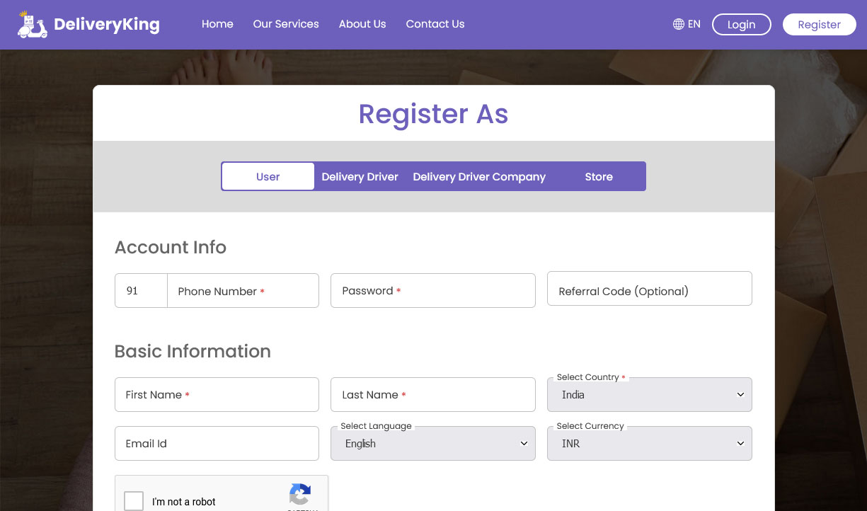 register as user