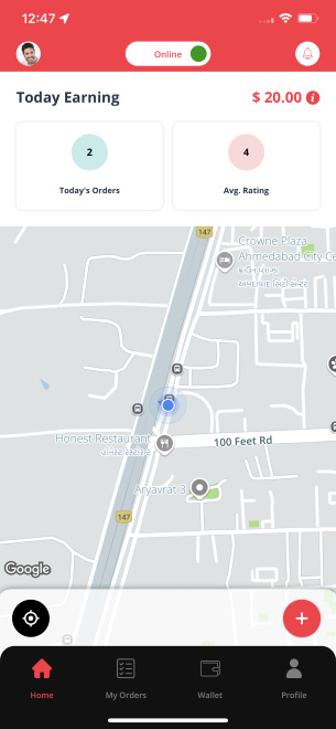delivery driver app