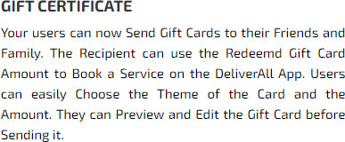 Gift certificate