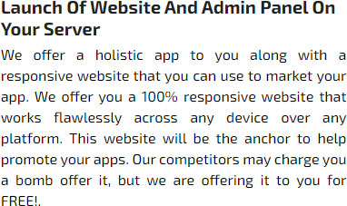 website admin panel on server