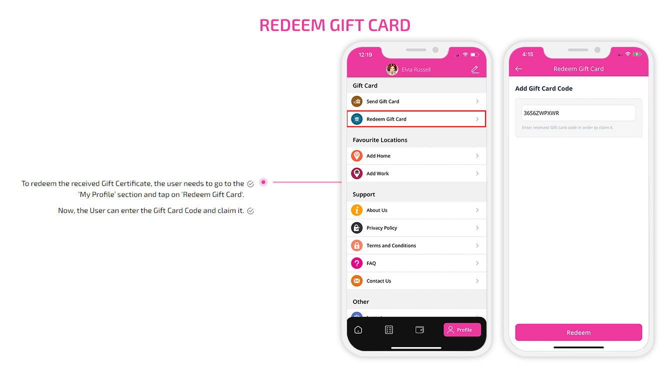 Redeem Gift Card