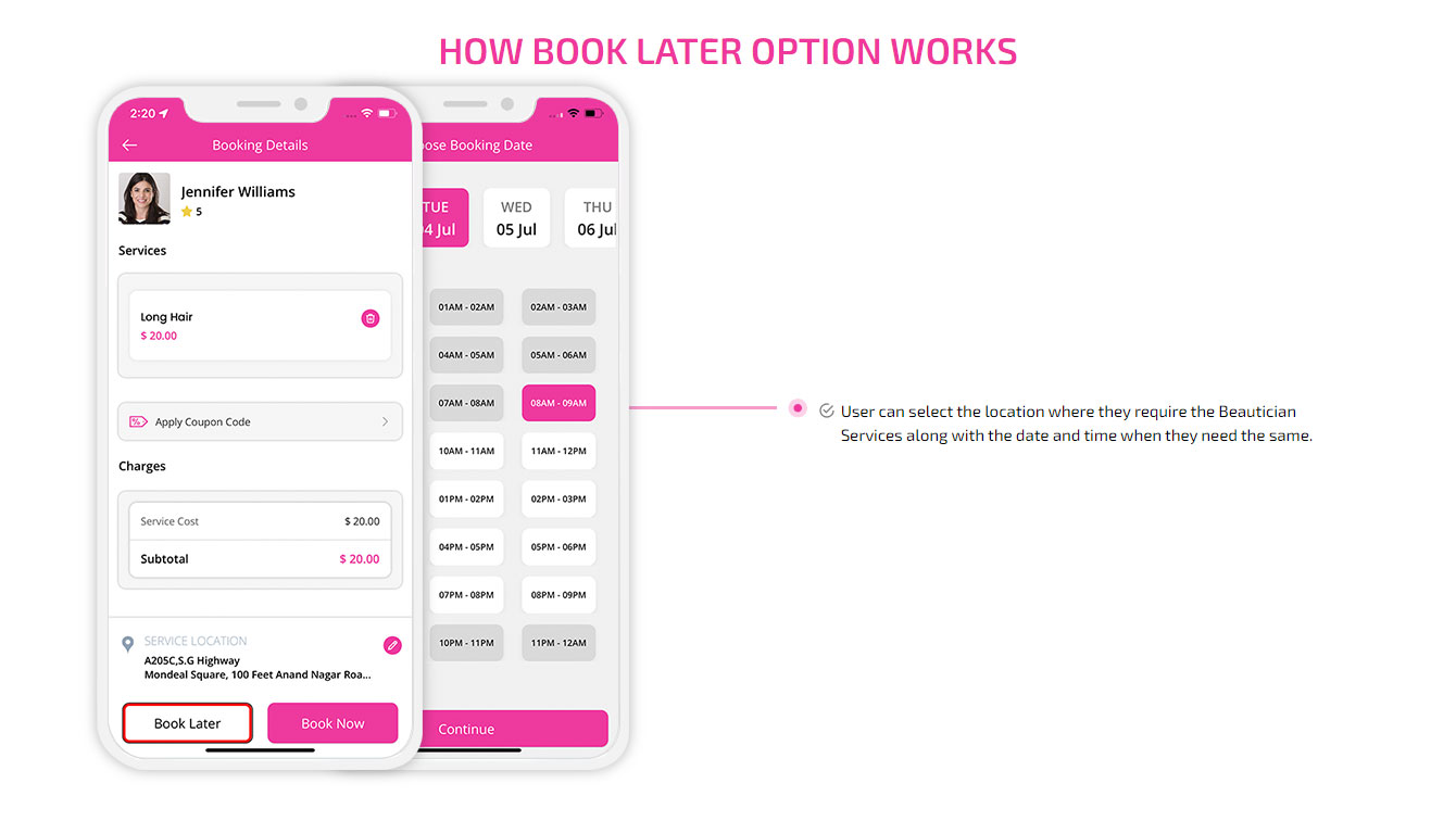 Book Later Option