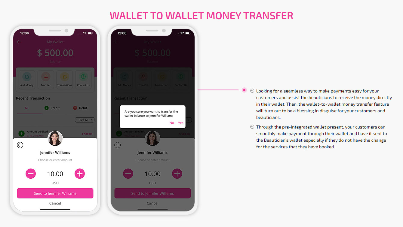 Wallet to Wallet Money Transfer