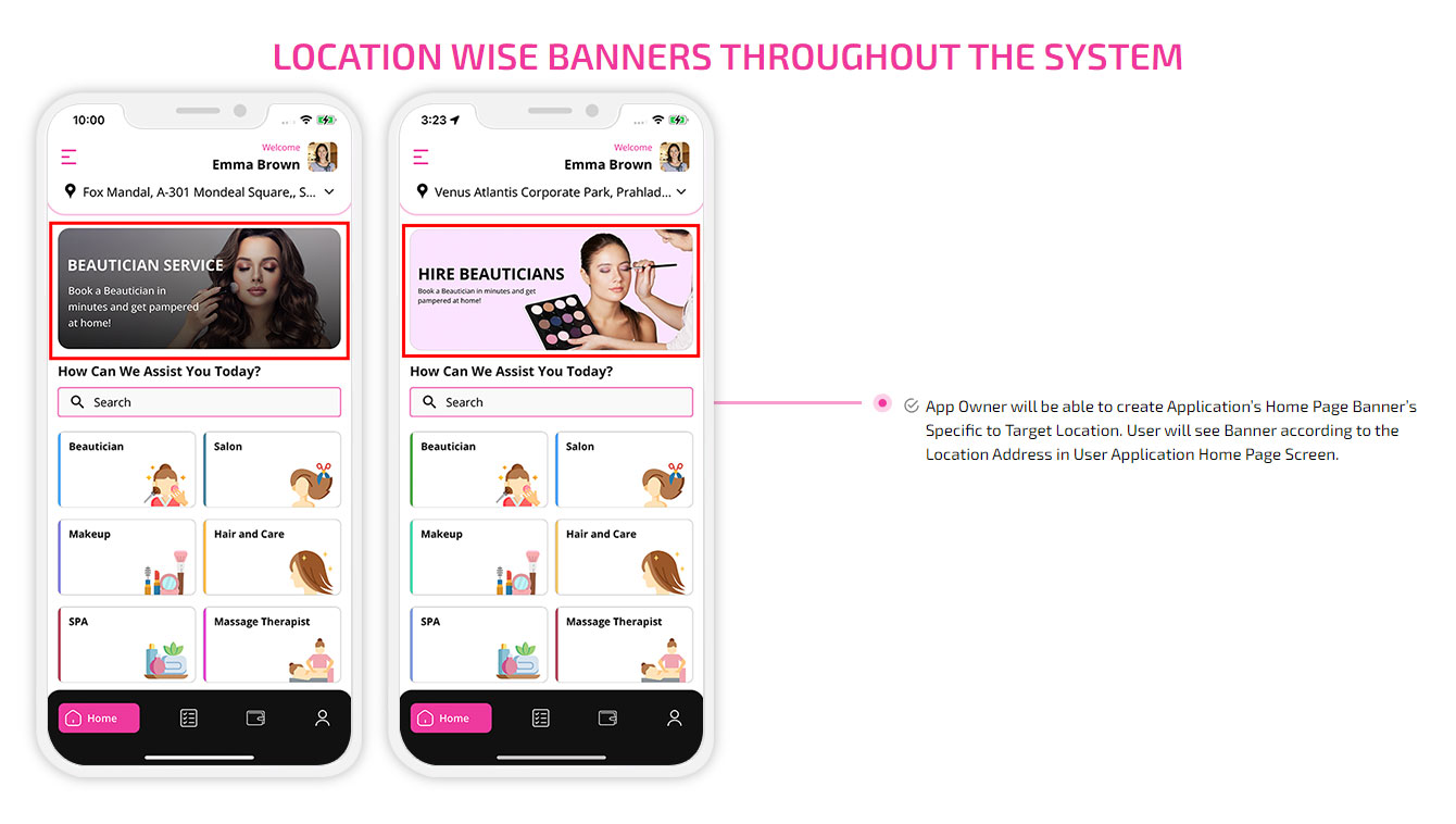 Location Wise Banners