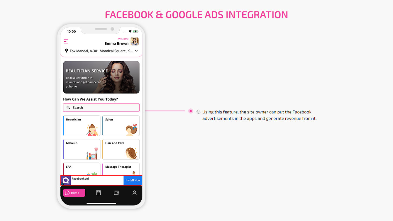 Facebook & Google ads Integration
