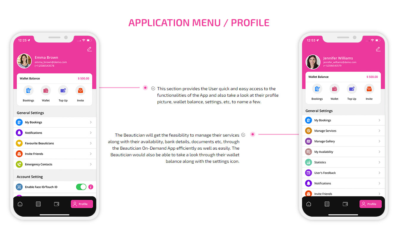 Application Menu
