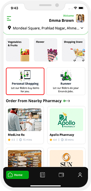 Delivery Screen