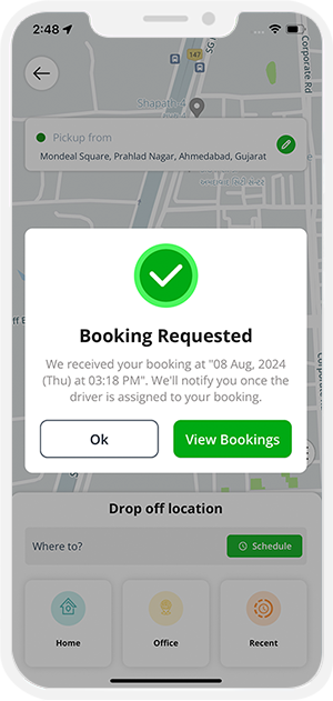 Booking Requested
