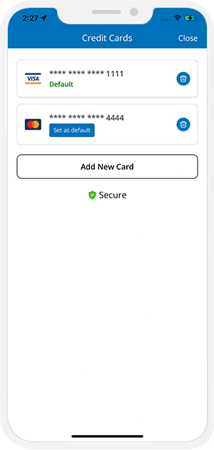 manage card information