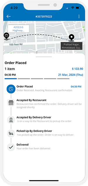 user track the order