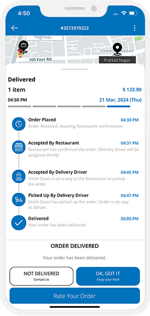 order delivered successful order delivered successful
