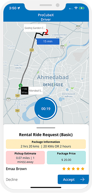 rental ride requests basic