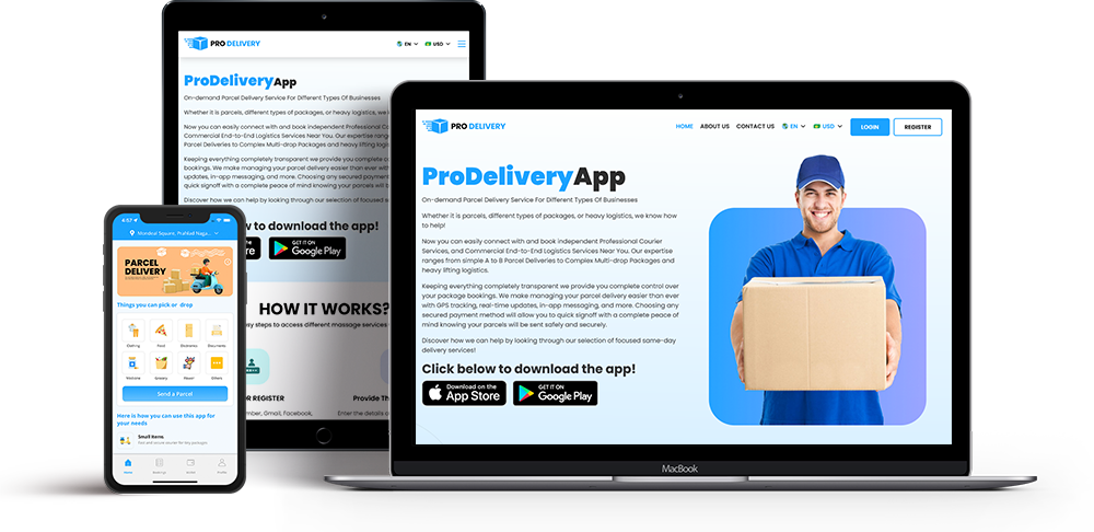 how parcel delivery app work?
