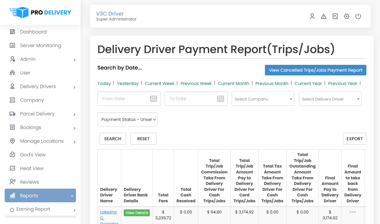 Payment Report