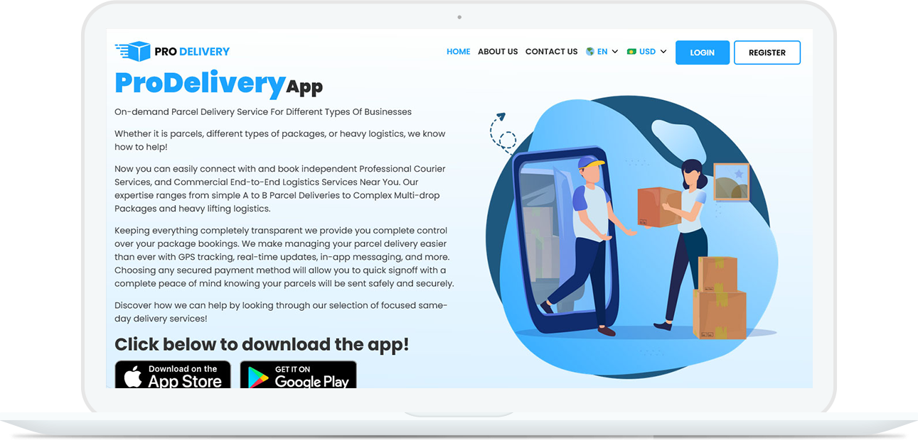 delivery web panel delivery web panel