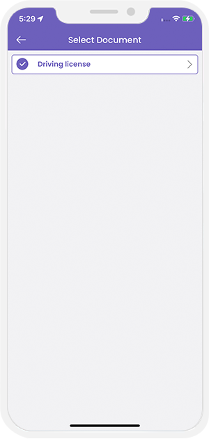 driver select necessary documents