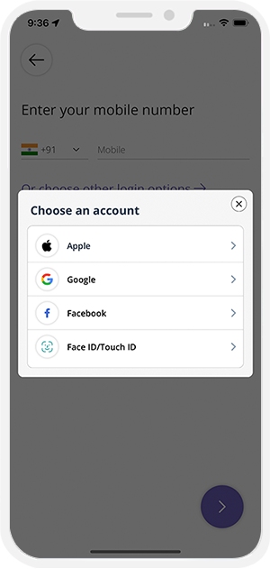 Choose Face ID