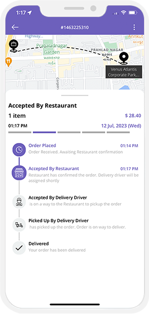 Restaurant/Store assigns to driver