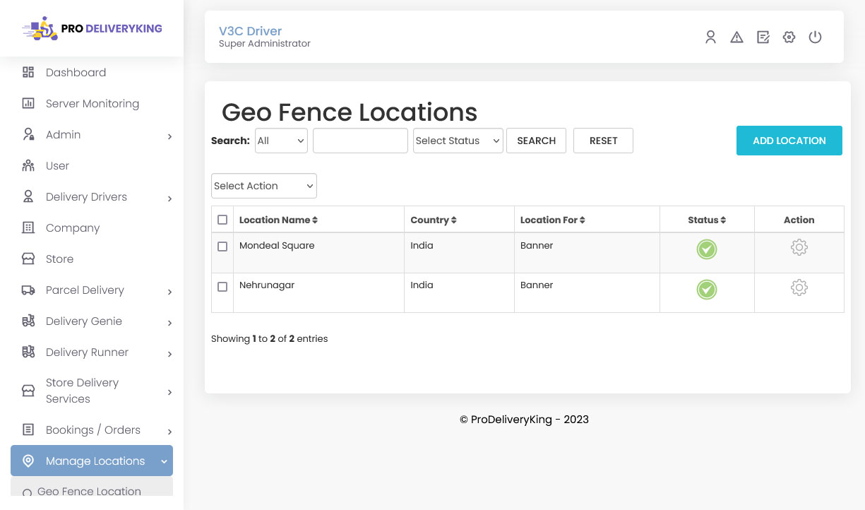 geo fence locations