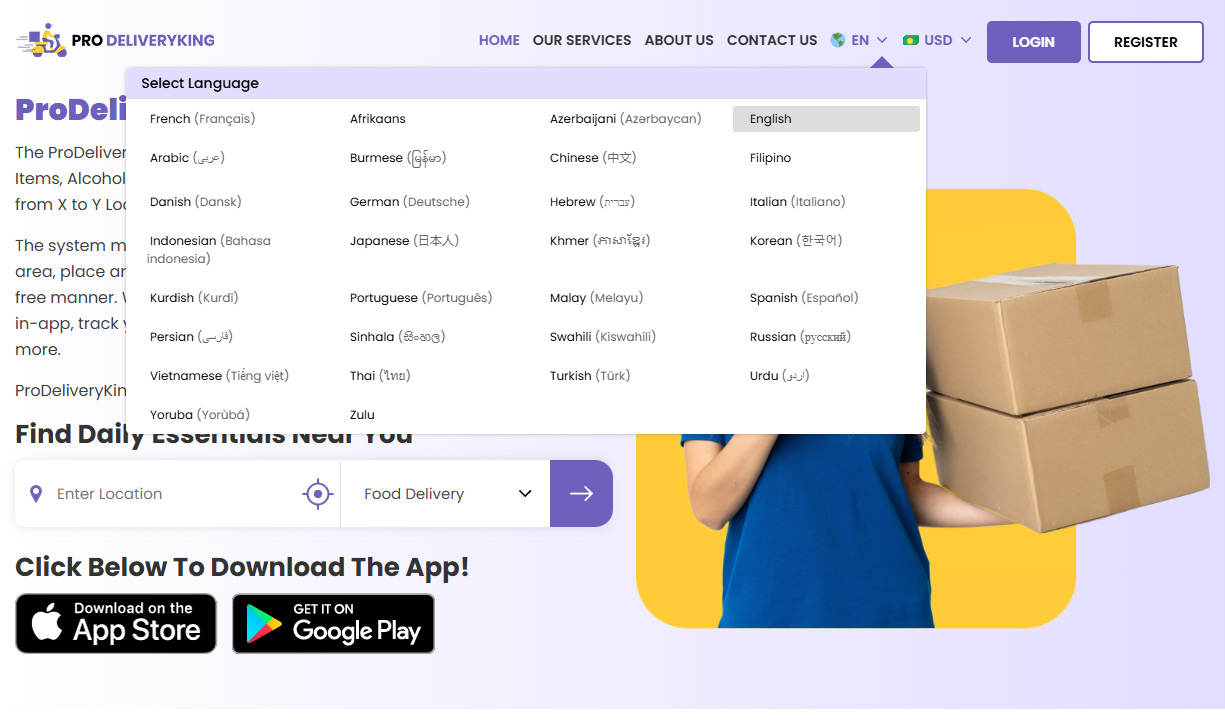 select languages
